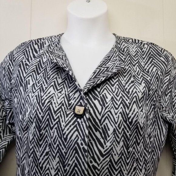 Cabi M Jacket Zig Zag Chevron Stripe Ponte‎ Knit 3034 Long Duster Spring - Picture 3 of 8